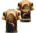FUNSTUFFPRINT Personalized T-Shirt, Hoodie - Christian Jesus Lion A Child Of God A Man Of Faith A Warrior Of Christ 3D T-shirt