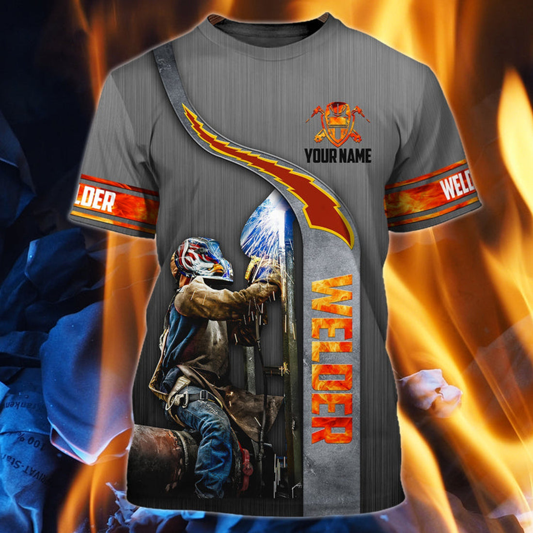 FUNSTUFFPRINT Custom Funny Welder Shirts, 3D Full Printed Welding T-Shirt For Man And Woman, Welding T-Shirts 3D T-shirt