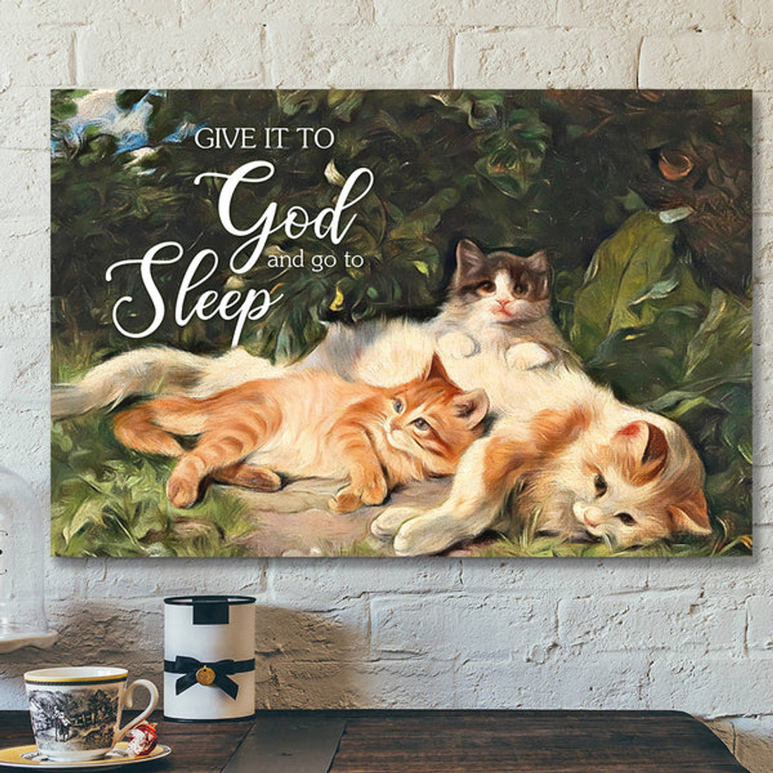 Give It To God And Go To Sleep 2 - Bible Verse Canvas - Scripture Canvas Wall Art