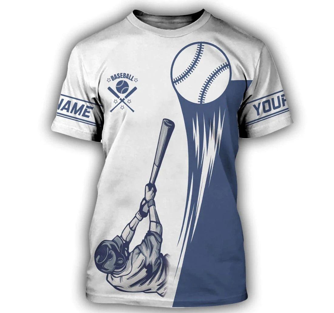 FUNSTUFFPRINT Custom Baseball Baseball Player Baseball Dad - 3D Printed T-shirt