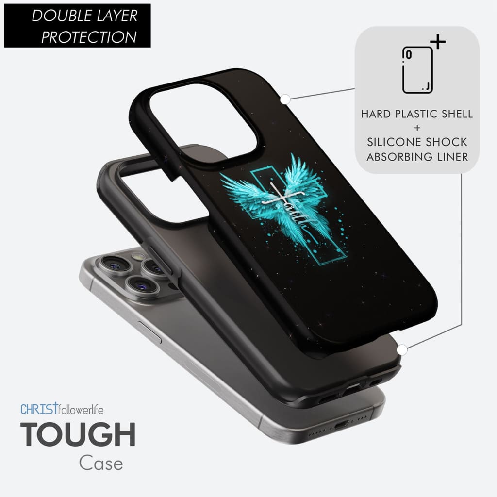 Faith Cross Wings Phone Case