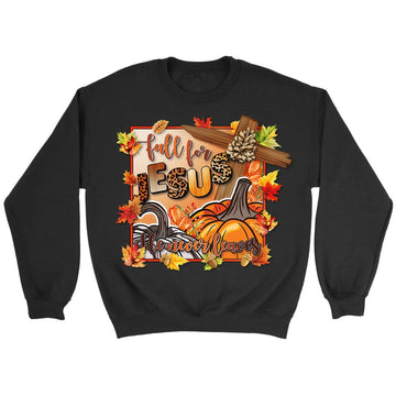 Fall for Jesus Pumpkins Cross Sweatshirt