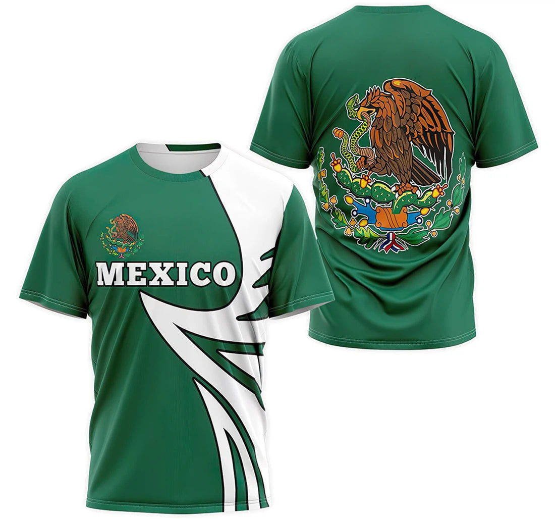 FUNSTUFFPRINT Personalized T-Shirt, Hoodie - Mexico Coat Of Arms 3D T-shirt