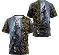 FUNSTUFFPRINT Personalized T-Shirt, Hoodie - God Anubis Red Eyes Ancient Egyptian Hieroglyphic 3D T-shirt