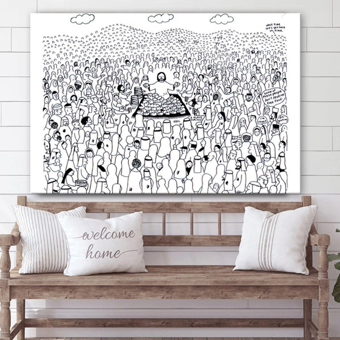 Feeding Of The 5000 Canvas Wall Art - Christian Wall Posters 