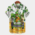 St Patrick's day shirt, Load of Luck gnome hawaiian shirt, Shamrock hawaiian shirt, Irish shirt