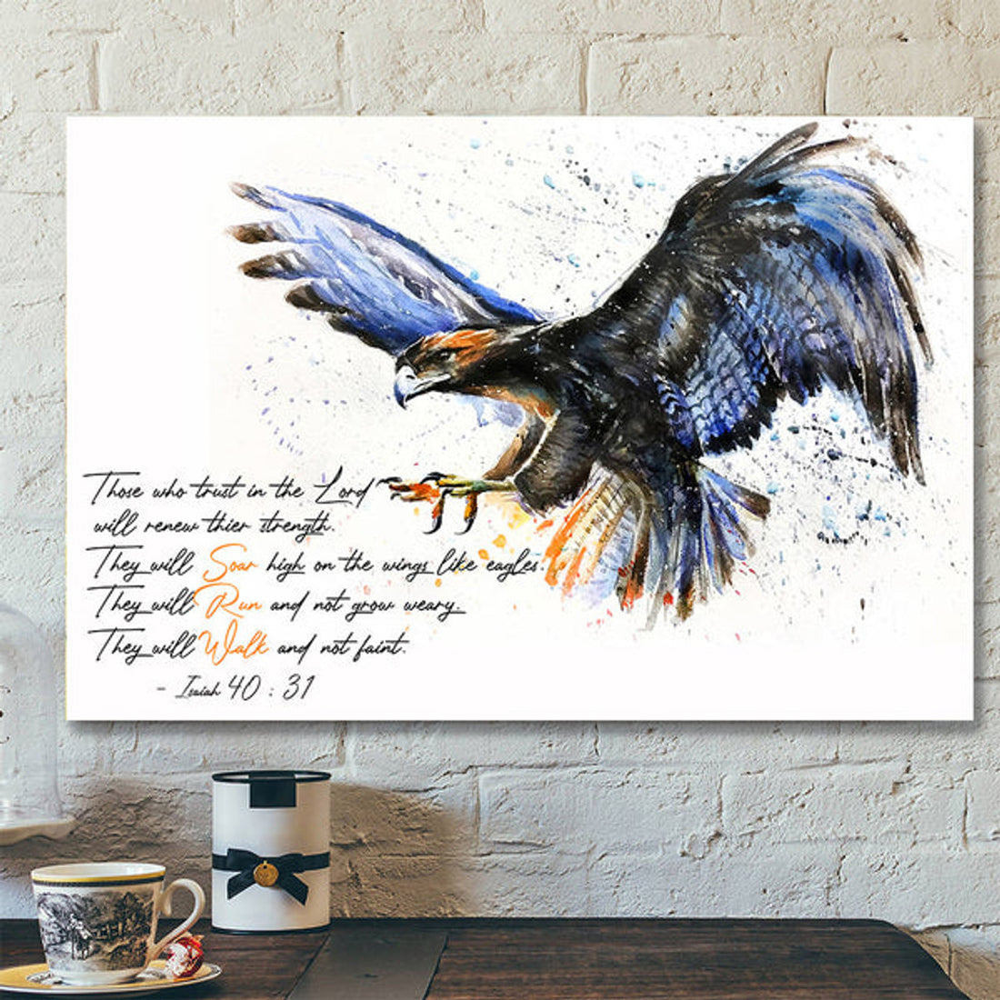 Eagle - But Those Who HopeIn The Lord - Bible Verse Canvas - Christian Canvas Prints - Faith Canvas 
