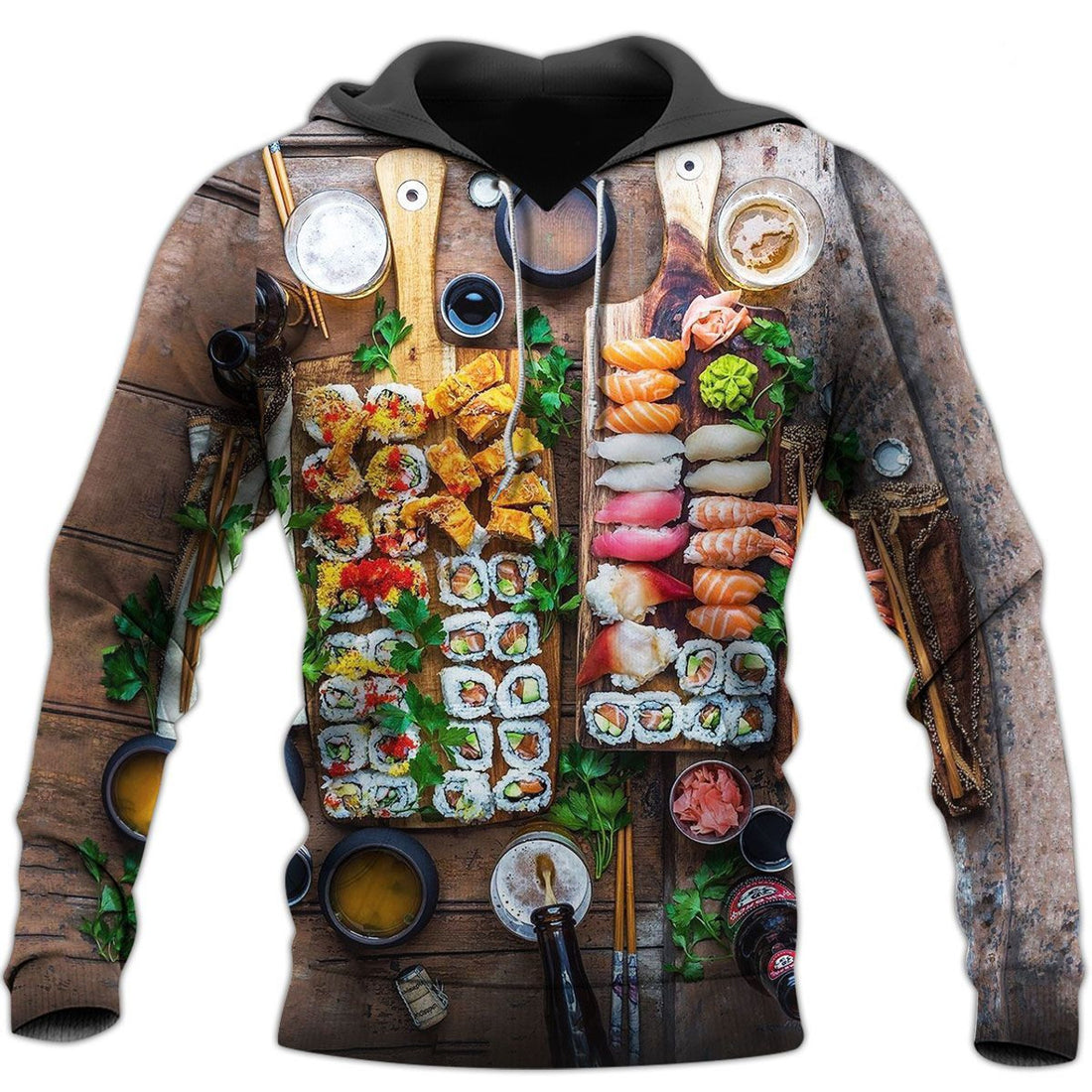 FUNSTUFFPRINT Food Beautiful Sushi Idea 3D Hoodie and Zip Hoodie