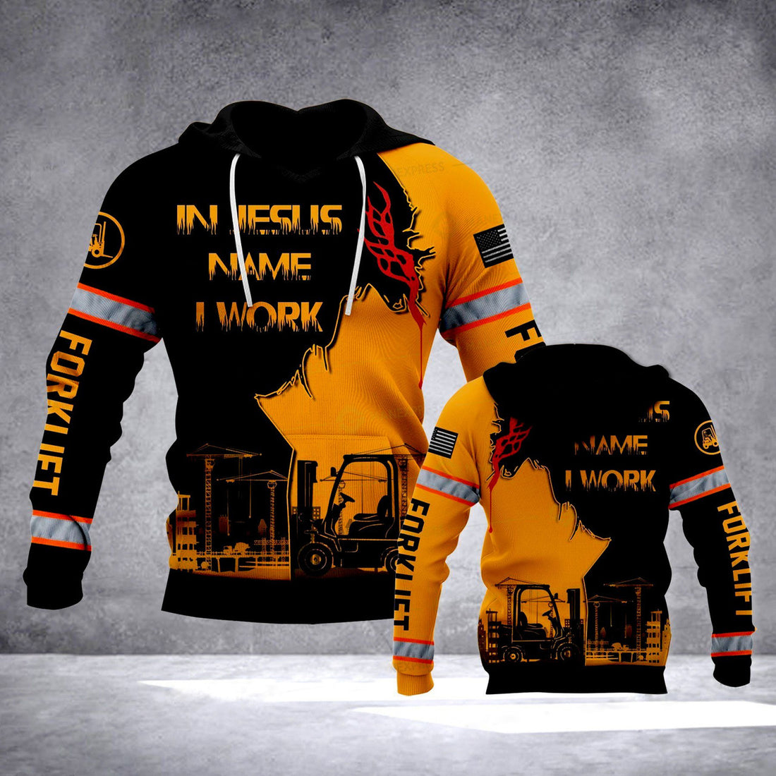 FUNSTUFFPRINT FORKLIFT 3D Hoodie and Zip Hoodie