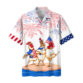 Chicken Hawaiian Shirts Independence Day Is Coming, 4Th Of July Funny Chicken Hawaii Aloha Beach Shirt, Chicken Lovers