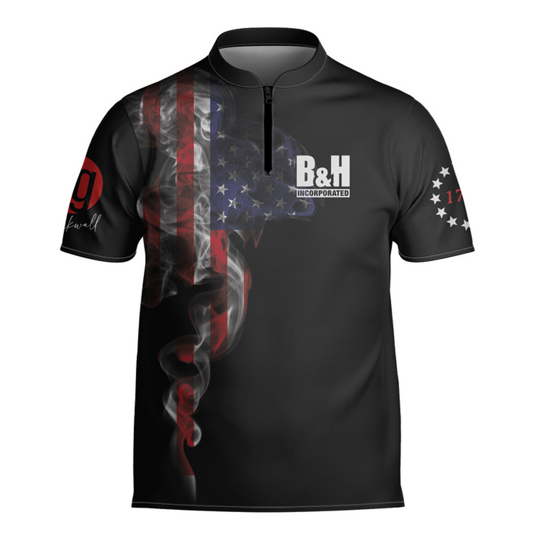 Custom Us Flag Logo Custom Smoke Custom Bowling Jerseys for Men, Uniform Shirt for Bowling Team, Bowler