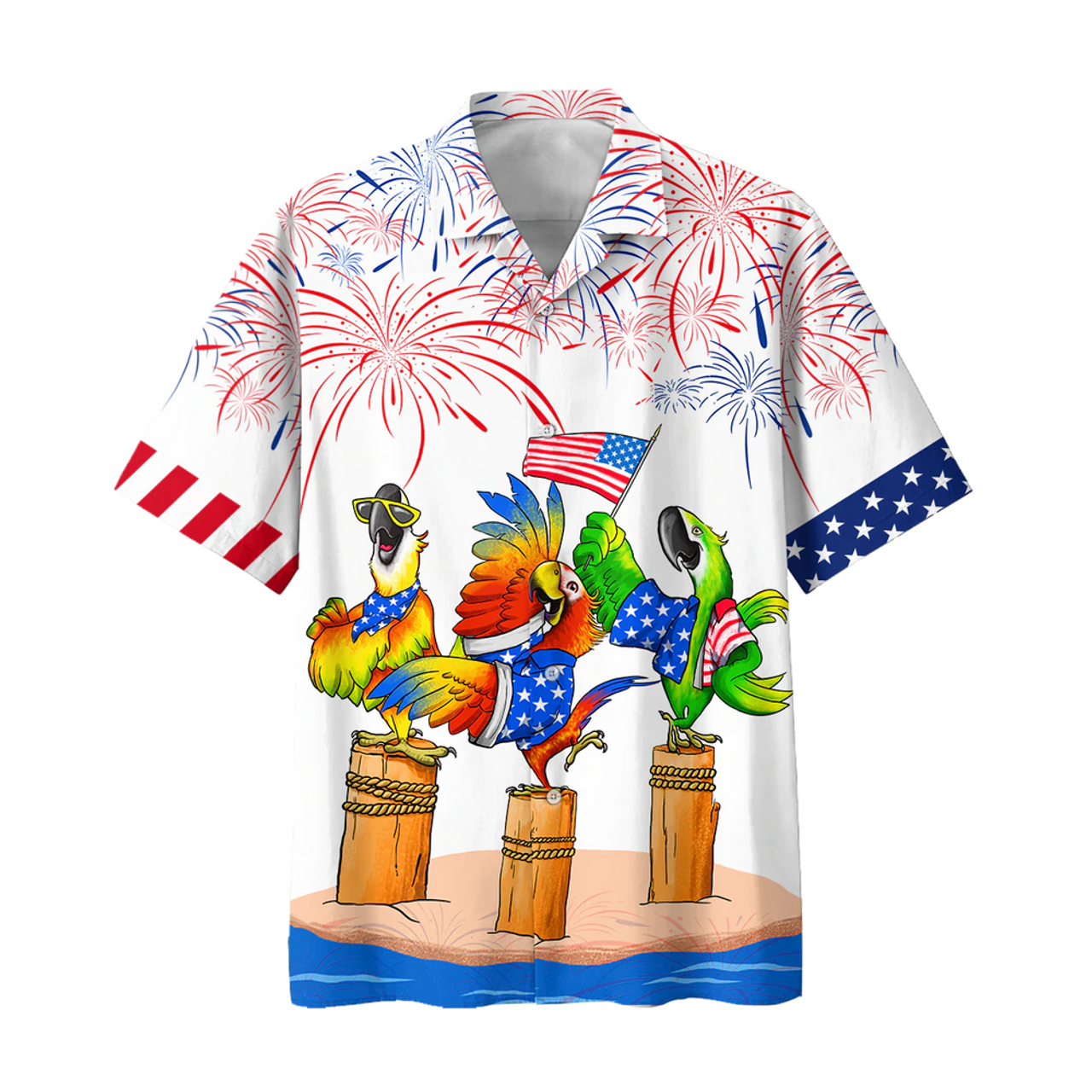 Parrot Hawaiian Shirts - Independence Day Is Coming, Funny Independence Day Gift, 4Th Of July Funny Hawaii Shirt