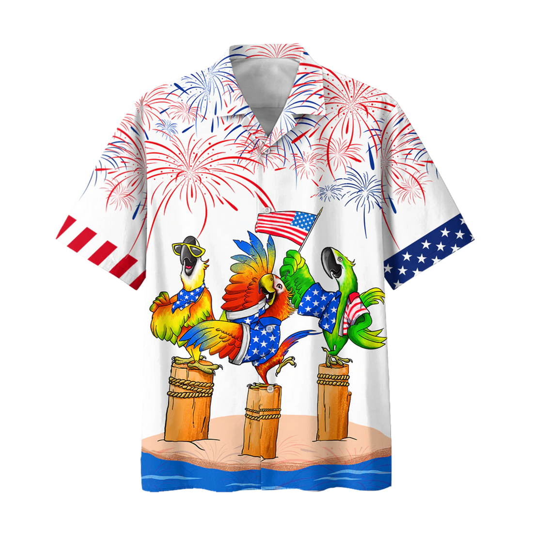 Parrot Hawaiian Shirts - Independence Day Is Coming, Funny Independence Day Gift, 4Th Of July Funny Hawaii Shirt