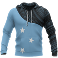 FUNSTUFFPRINT Fsm Flag Curve Concept Pullover Unisex 3D Hoodie and Zip Hoodie