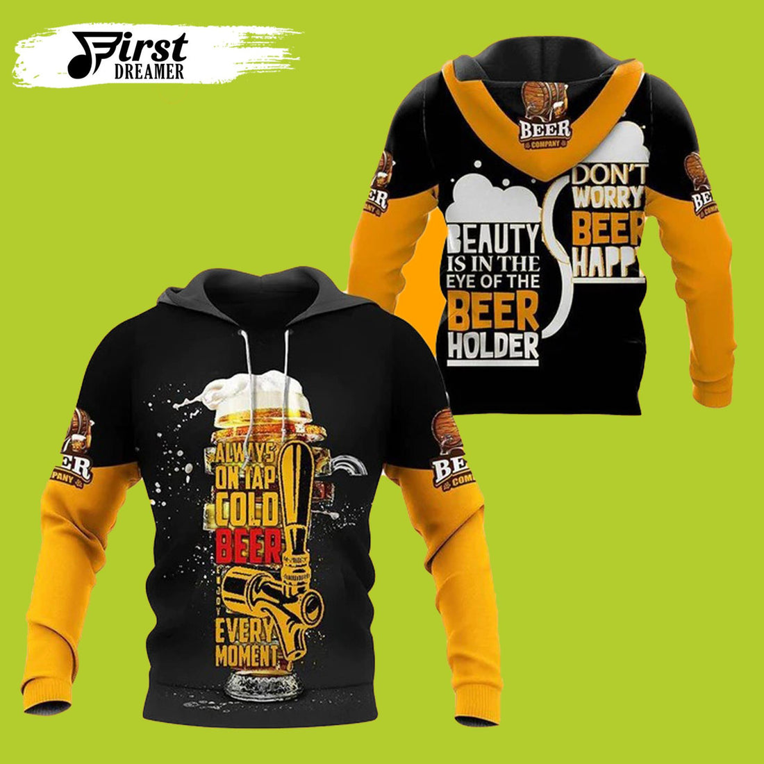 FUNSTUFFPRINT Funny Beer So Delicous 3D Hoodie and Zip Hoodie