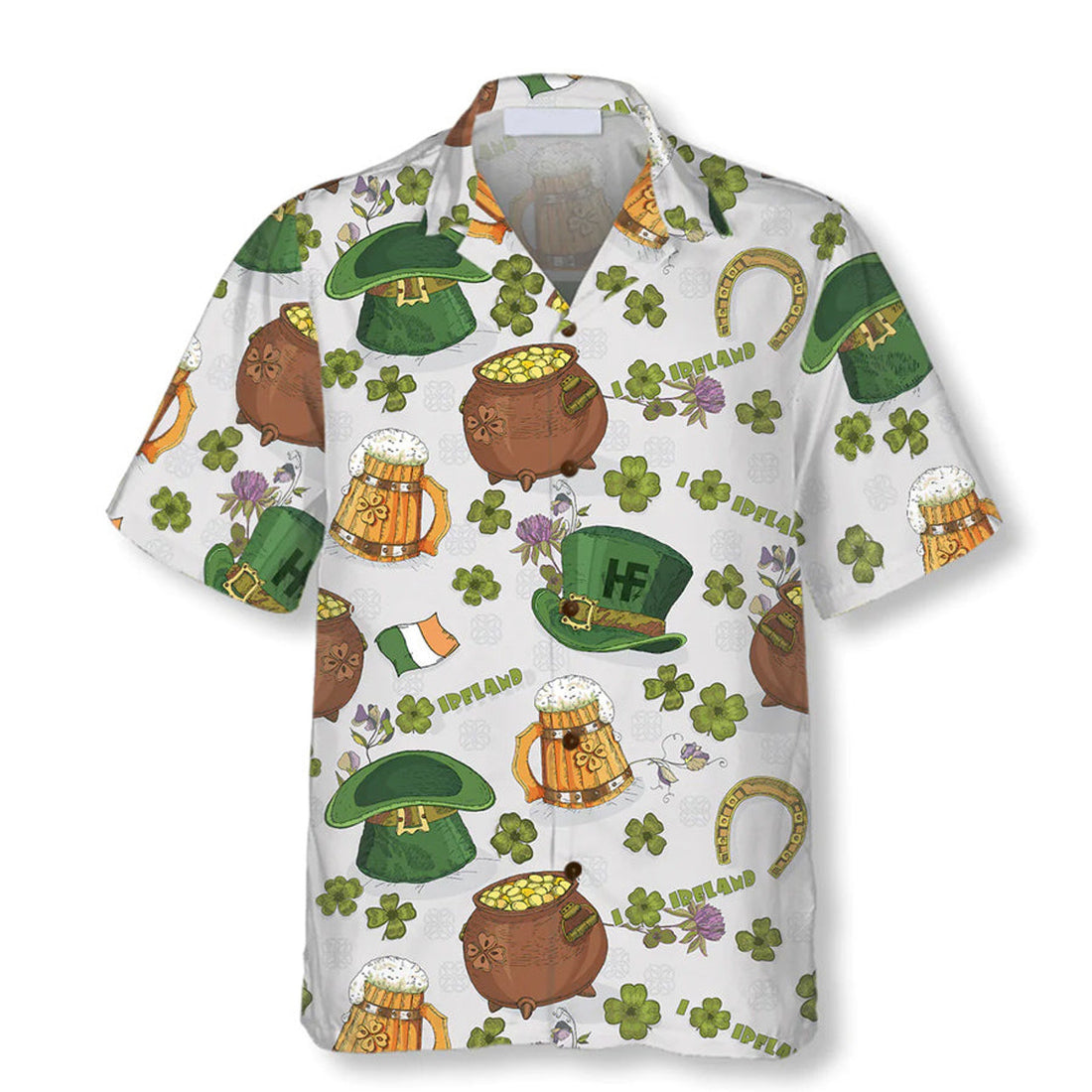 Happy Saint Patrick's Day Ireland Proud Pattern 2 Hawaiian Shirt