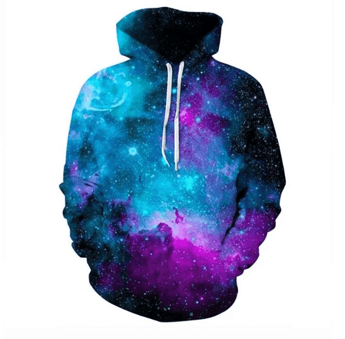 FUNSTUFFPRINT Galaxy Colors 3D Hoodie and Zip Hoodie