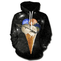FUNSTUFFPRINT Galaxy Ice Cream 3D Hoodie and Zip Hoodie