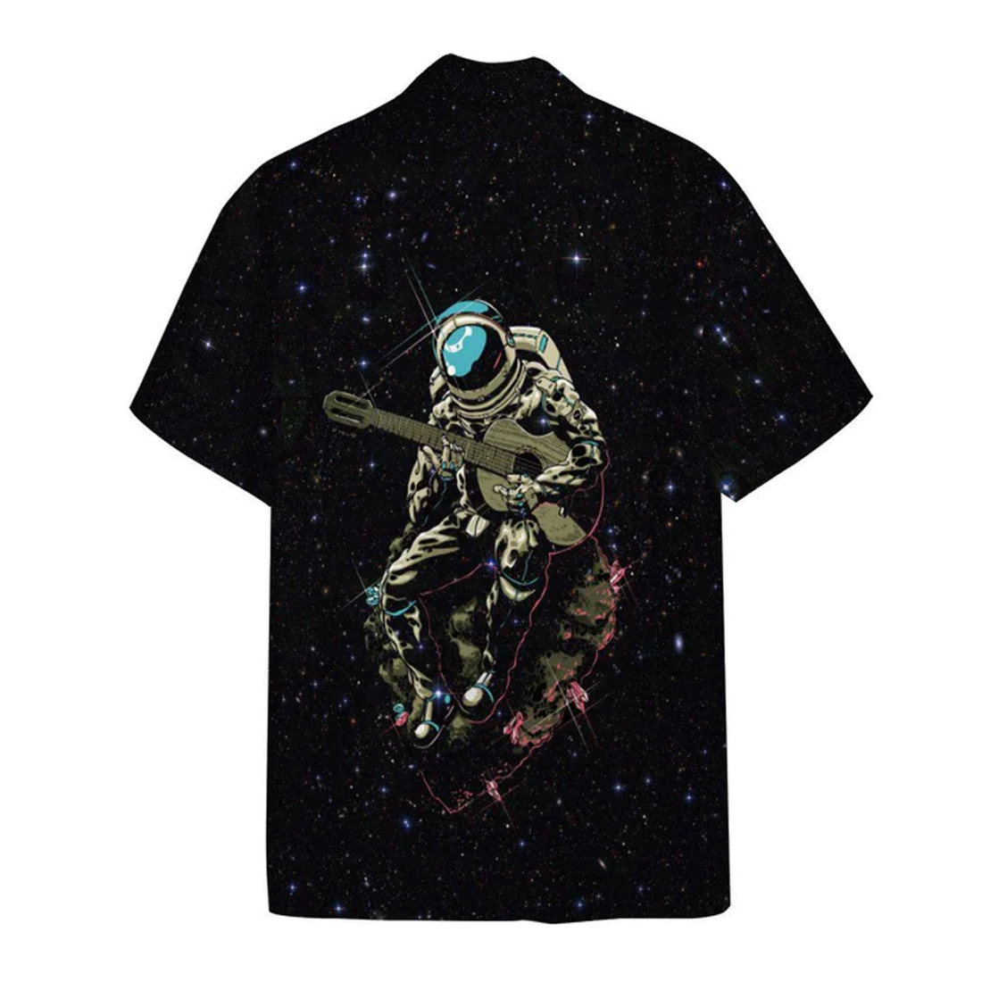 3D Astronaut Playing The Guitar Custom Hawaiian Shirt
