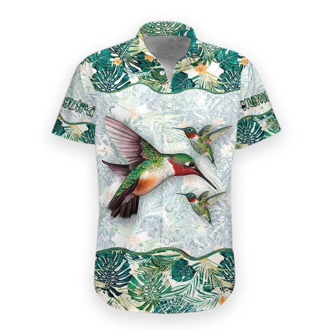 3D Hummingbird Hawaii Shirt, Hawaiian Shirts for Men Short Sleeve Aloha Beach Shirt