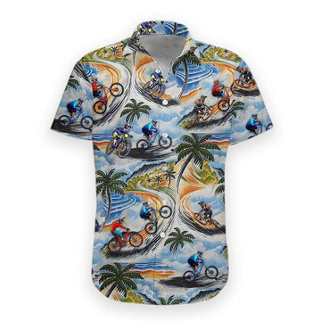 Lovelypod - 3D Mountain Biking Hawaiian Shirt for men and women