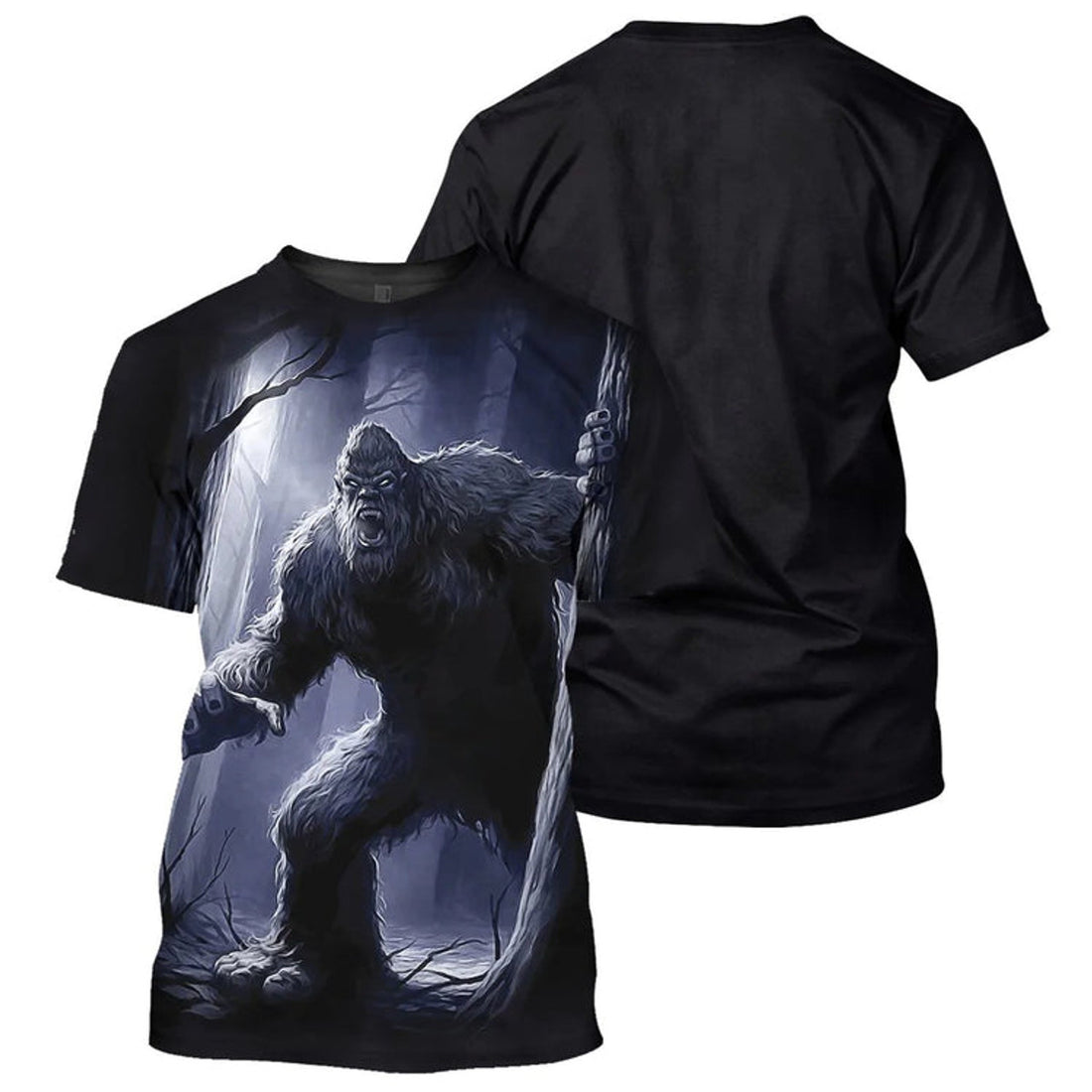 3D Printed Bigfoot Camping Hoodie, Unisex 3D Bigfoot Tee Shirt