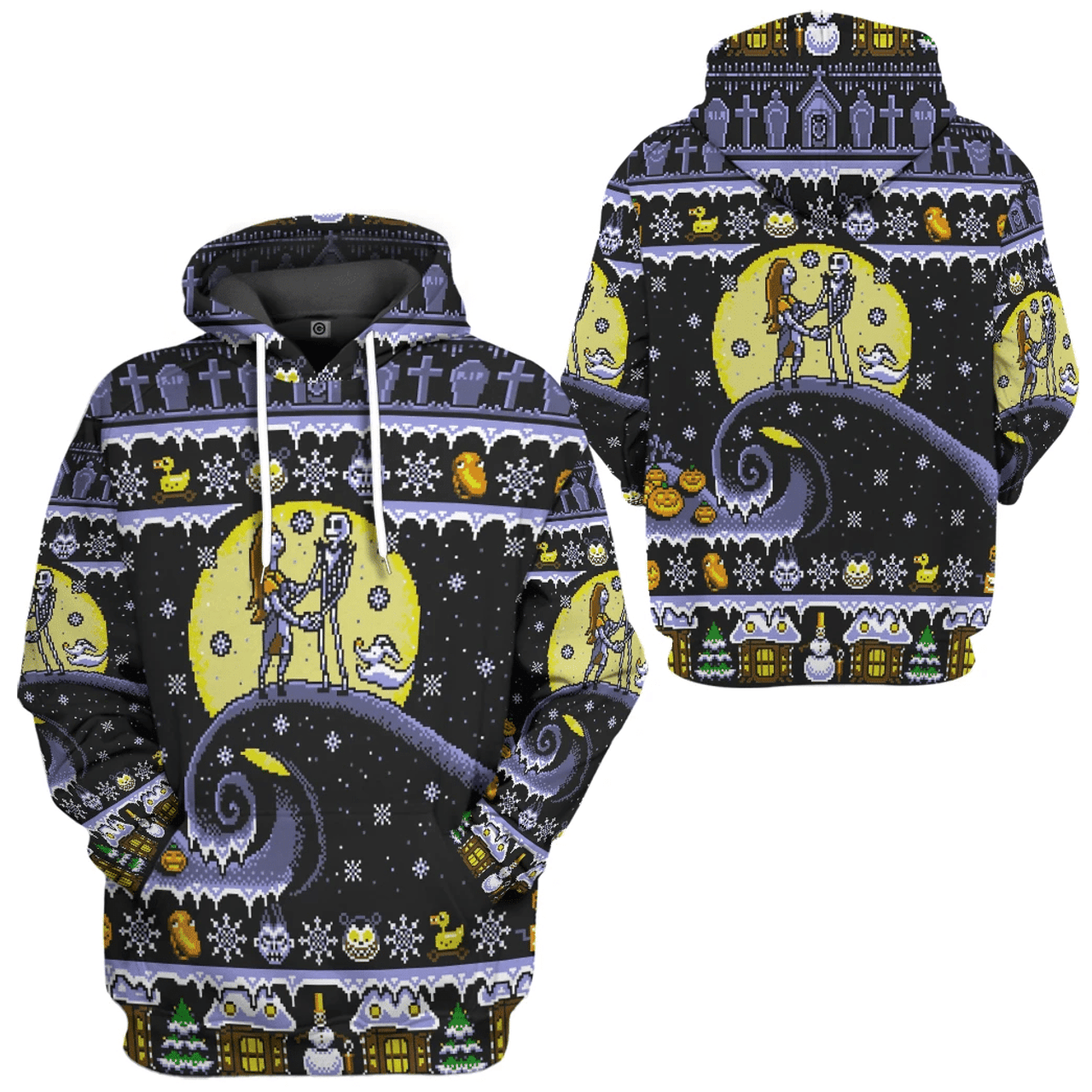 FUNSTUFFPRINT Ugly Romantic Nightmare Custom Apparel 3D Hoodie and Zip Hoodie