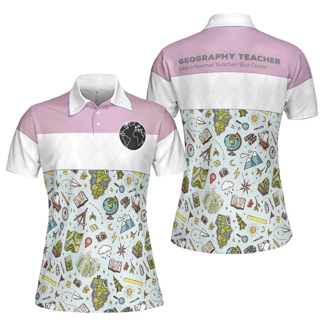 Geography Teacher Short Sleeve Women Polo Shirt