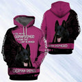 FUNSTUFFPRINT Gift For Dog Lover Black German Shepherd 3D Hoodie and Zip Hoodie