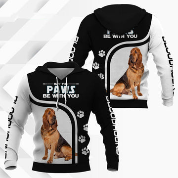 FUNSTUFFPRINT Gift For Dog Lover Bloodhound 3D Hoodie and Zip Hoodie