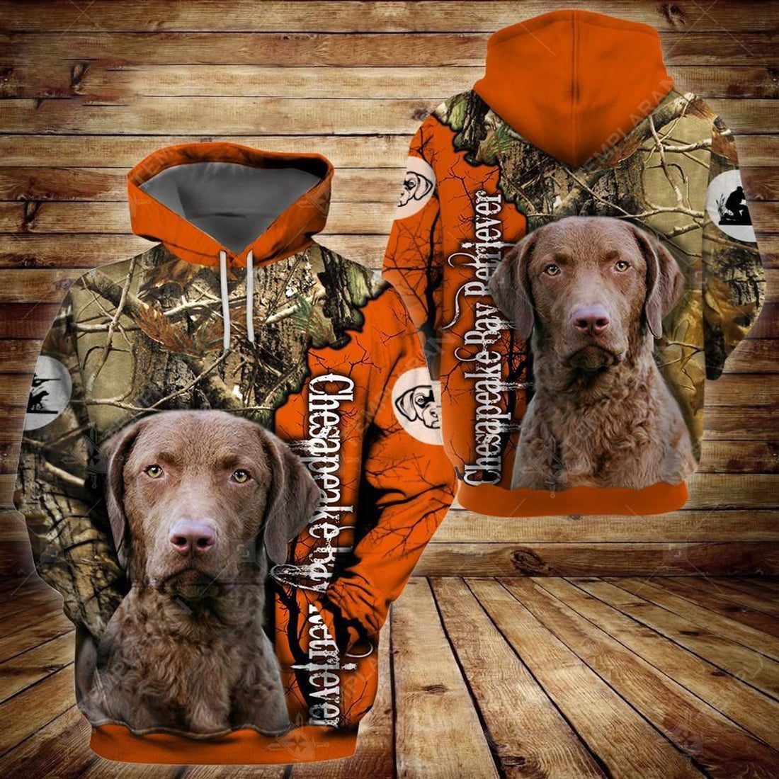 FUNSTUFFPRINT Gift For Dog Lover Chesapeake Bay Retriever 3D Hoodie and Zip Hoodie