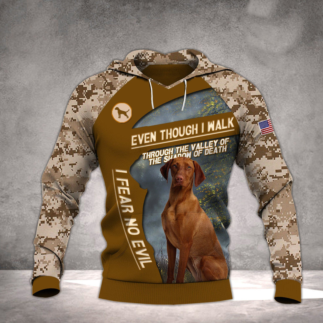 FUNSTUFFPRINT Gift For Dog Lover LDM Shadow Vizsla 3D Hoodie and Zip Hoodie