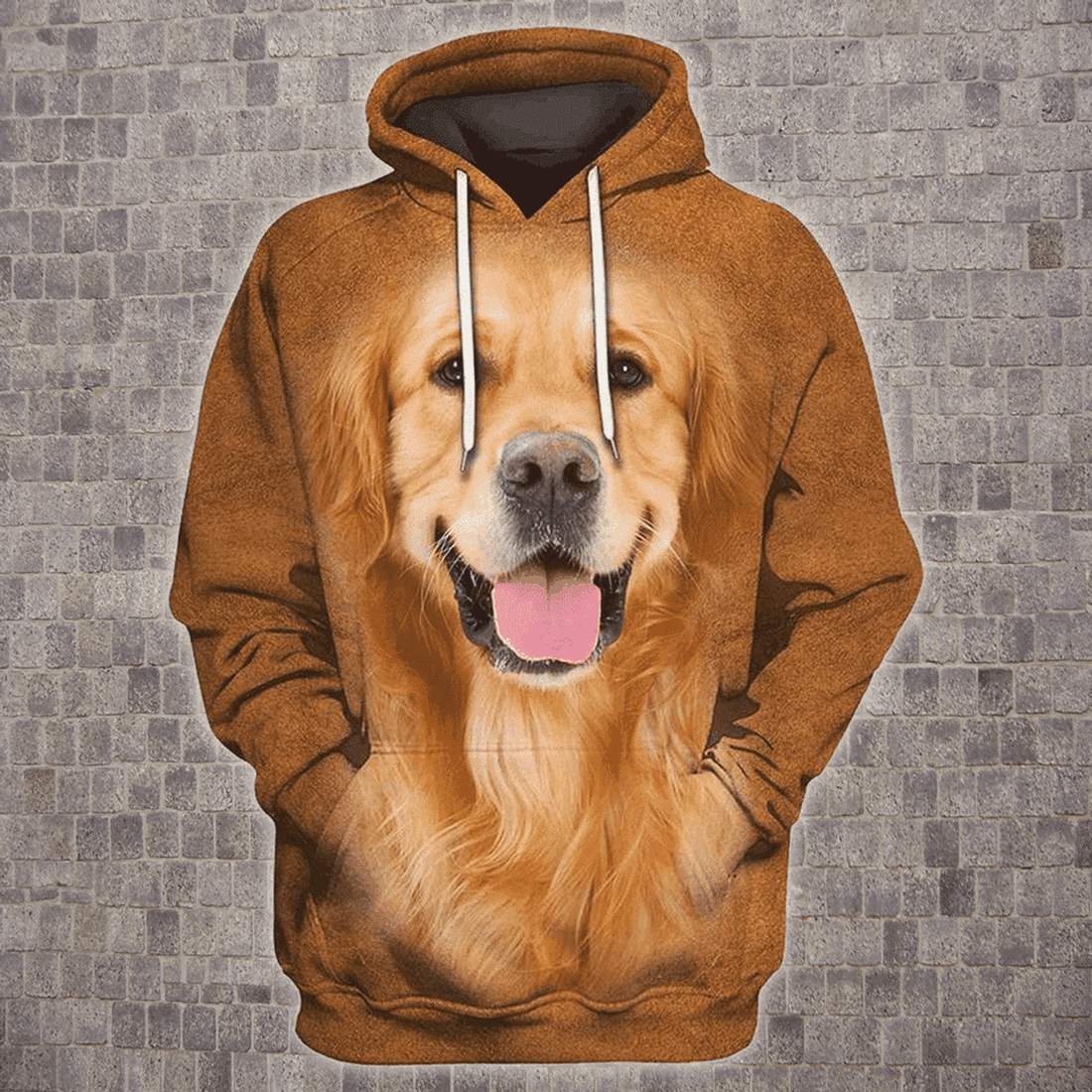 FUNSTUFFPRINT Golden Retriever Golden Retriever 3D Hoodie and Zip Hoodie