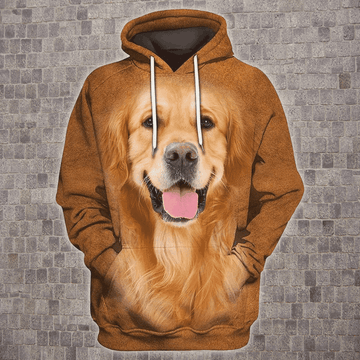 FUNSTUFFPRINT Golden Retriever Golden Retriever 3D Hoodie and Zip Hoodie