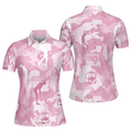 Golf Girl Camouflage Short Sleeve Women Polo Shirt