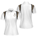 Golf Girl Leopard Pattern Shirt Short Sleeve Women Polo Shirt