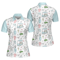 Golf Life In Blue V2 Short Sleeve Women Polo Shirt