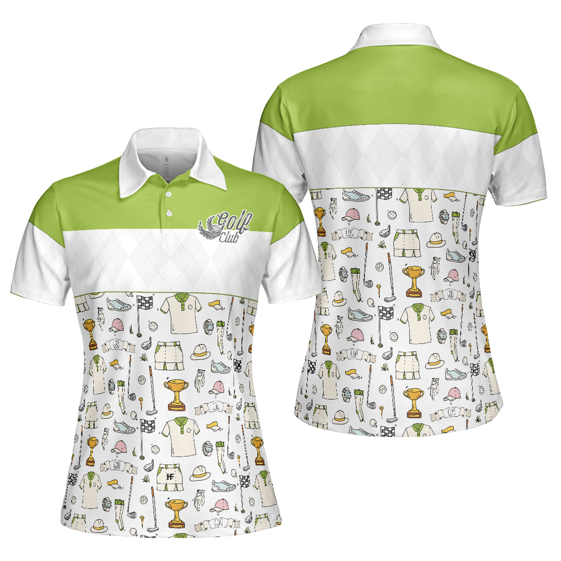 Golf Life In Green V2 Short Sleeve Women Polo Shirt