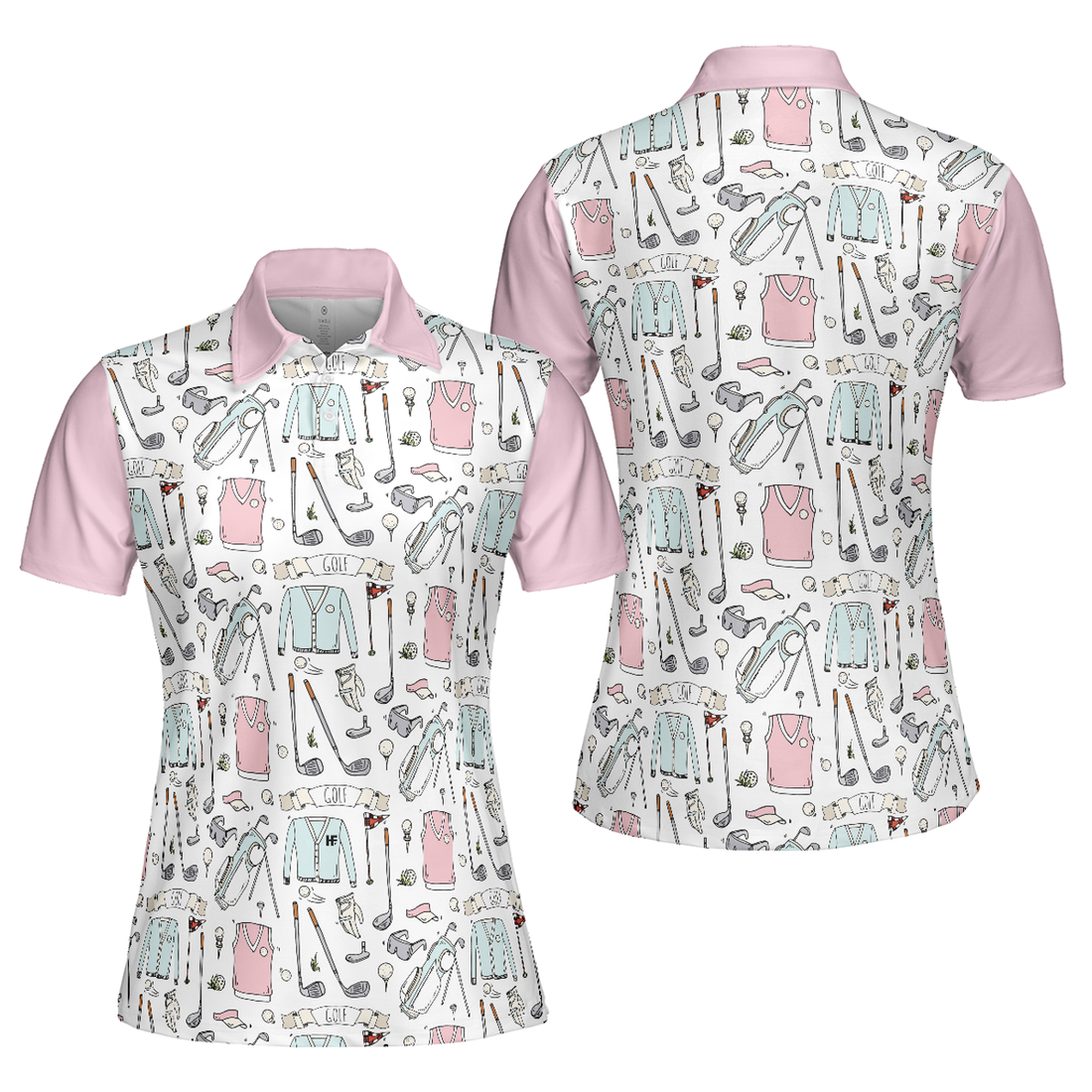 Golf Life In Pink V2 Short Sleeve Women Polo Shirt