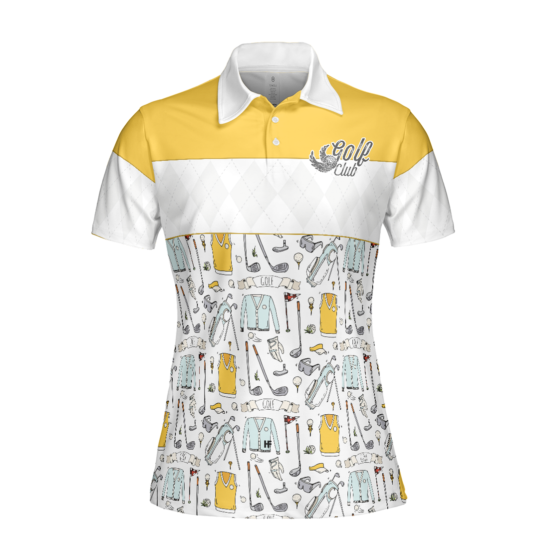 Golf Life In Yellow Short Sleeve Women Polo Shirt