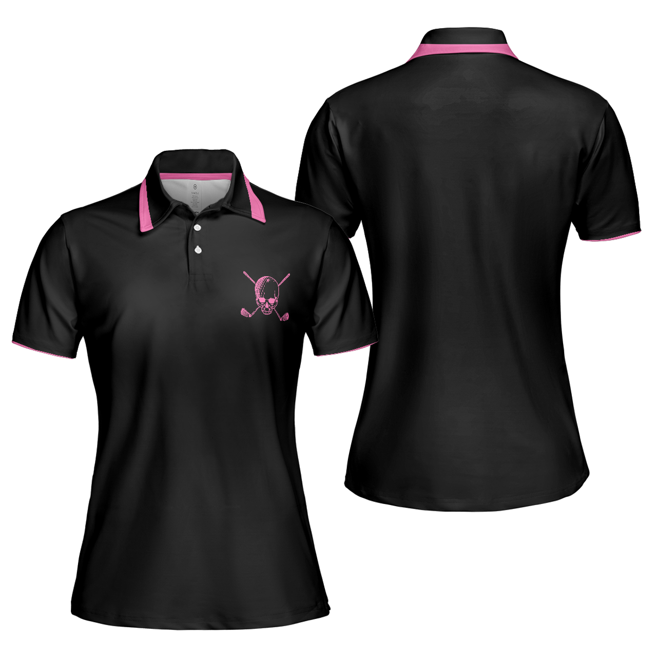 Golf Skull Women Shirt Short Sleeve Women Polo Shirt