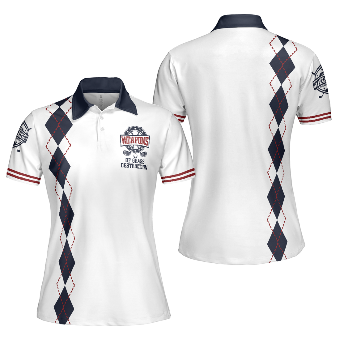 Golf Weapons Of Grass Destruction Shirt For Woman Short Sleeve Women Polo Shirt