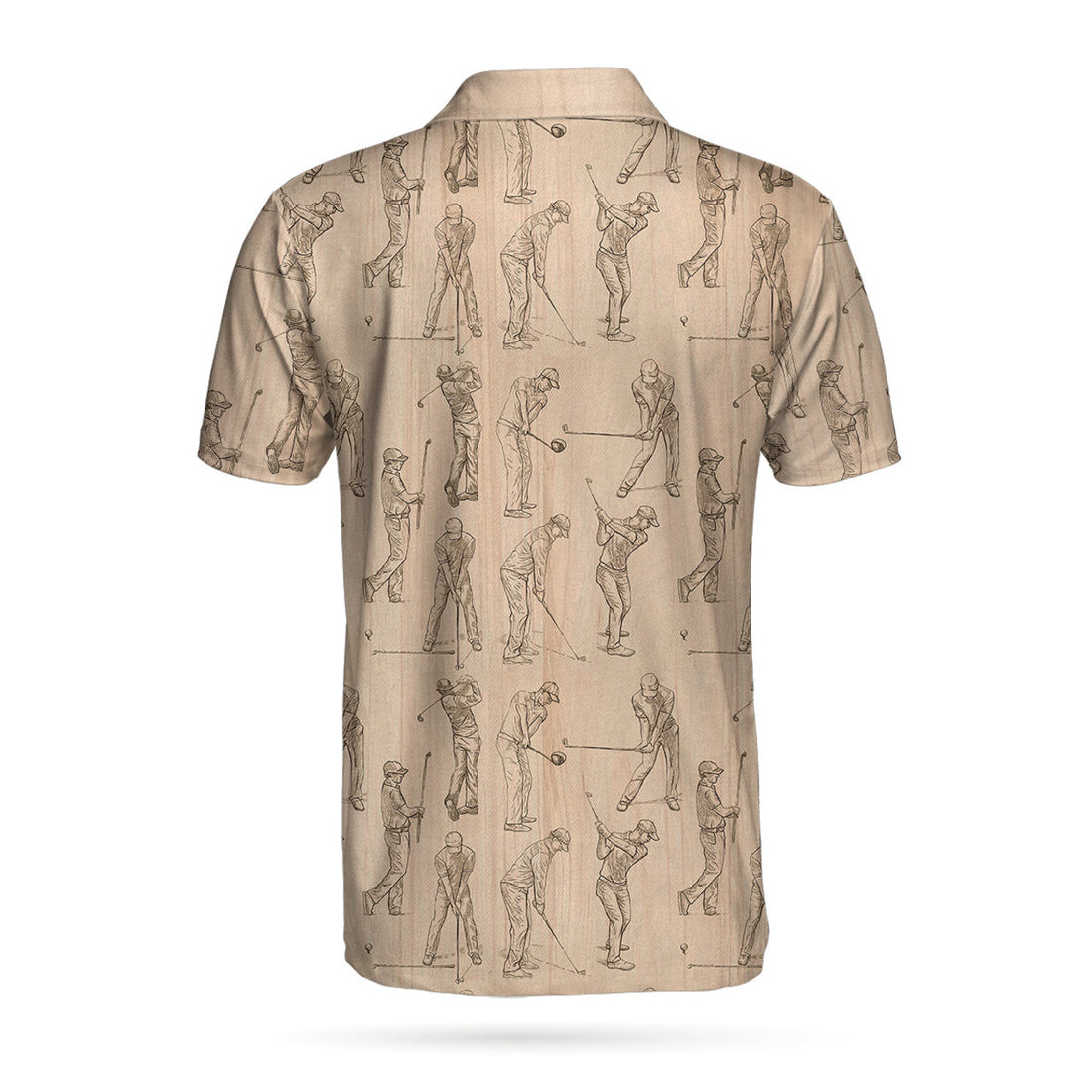 Golfer Pencil Painting Polo Shirt, Golfer Sketching Pattern Polo Shirt, Best Golf Shirt For Men