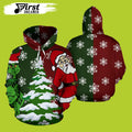 FUNSTUFFPRINT Grinch & Santa Claus Grinch 3D Hoodie and Zip Hoodie