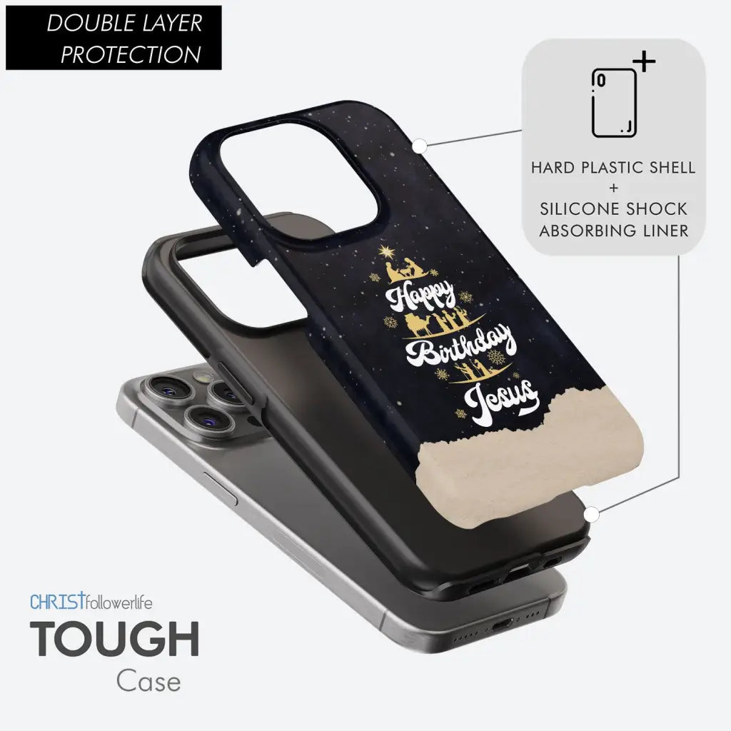 Happy Birthday Jesus Christmas phone case