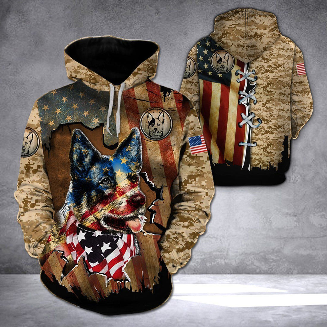 FUNSTUFFPRINT Heeler Dog My3D Hoodie and Zip Hoodie
