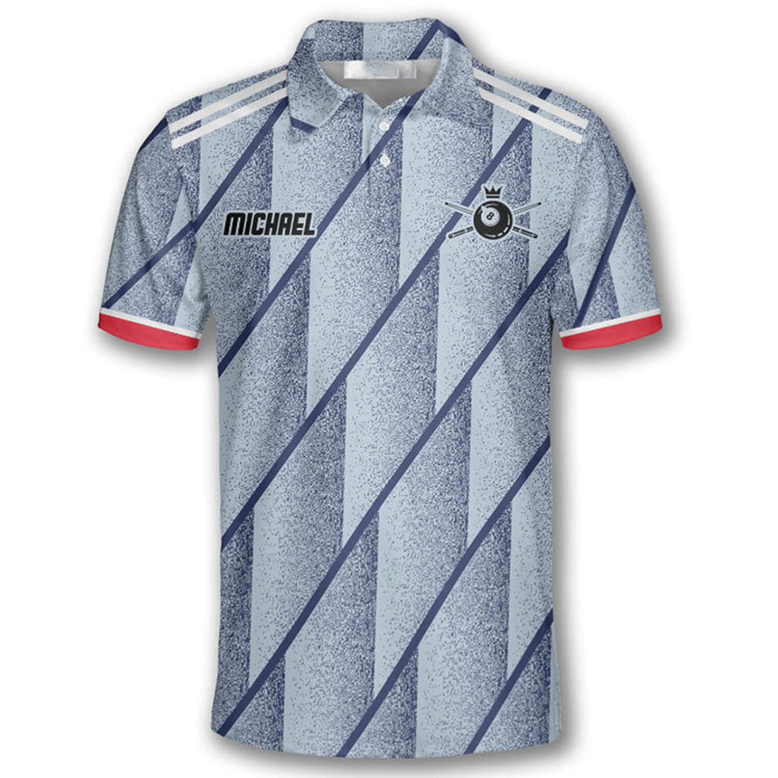 Custom Dust Silver Custom Billiard Shirts for Men, Men's Billiard Polo Shirts, Custom Billiard ball for Team
