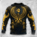FUNSTUFFPRINT Hieroglyphics Ancient Egypt 3D Hoodie and Zip Hoodie