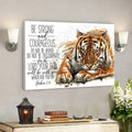 Tiger - Be Strong And Courageous - Bible Verse Canvas - Christian Canvas Prints - Faith Canvas 