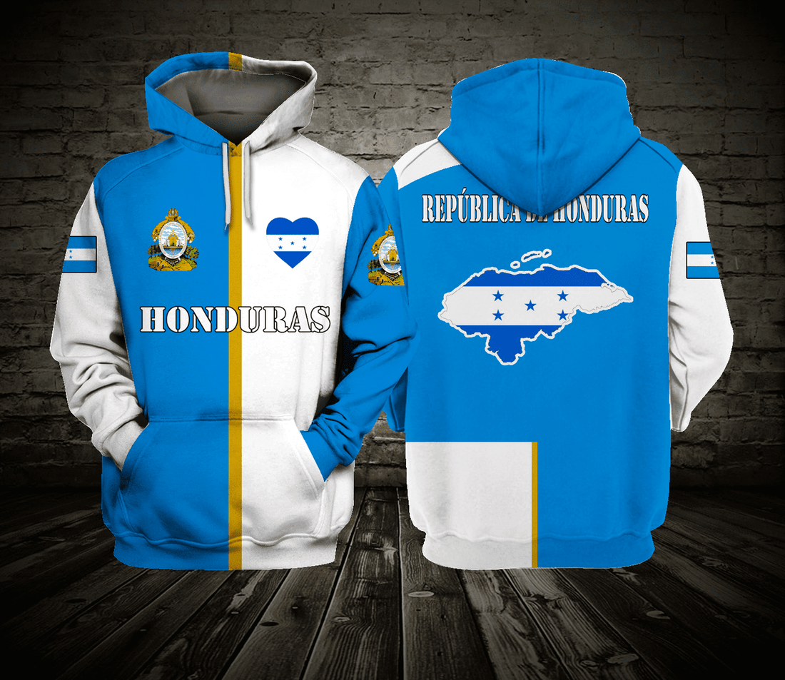 FUNSTUFFPRINT Honduras 3D Hoodie and Zip Hoodie